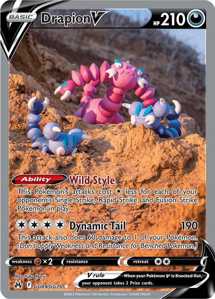 Crown Zenith Drapion V Pokémon card